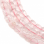 Perline di quarzo rosa naturale a filo quadrato (sfaccettato) Dimensioni 6x6mm Foro 0,6mm 66 perline/filo