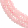 Quartz Rose perle rondelle facette sur fil  Taille 4x6mm  trou0 1.0mm x1fil 15~16"