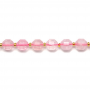 Collier de perles en quartz rose naturel à facettes taille 9x10mm trou 1.5mm environ 30 perles/collier 15~16"