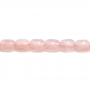 Perles de quartz rose en collier Rectangle 8x10mm 39-40cm/Chaîne