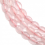 Perline di quarzo rosa ovali 6X8mm 39-40cm/filare