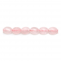 Perline di quarzo rosa ovali 6X8mm 39-40cm/filare