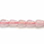 Perles de Quartz Rose - Tresse de perles 6x8mm 39-40cm/Chaîne