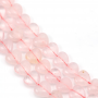 Perline di quarzo rosa a forma di cuore 10 mm 39-40 cm/filare