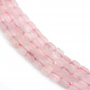 Perline di quarzo rosa quadrate 6mm 39-40 cm/filare