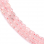 Perles de Quartz Rose - Tresse de perles 6x9mm 39-40cm/Chaîne