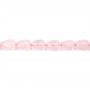 Perles de Quartz Rose - Tresse de perles 6x9mm 39-40cm/Chaîne