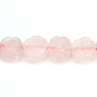 Rouleau de perles de quartz rose Fleur sculptée 13mm 39-40cm/rang
