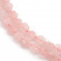 Perline di quarzo rosa a filo Fiore intagliato 12 mm 39-40 cm/filare