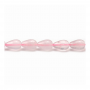 Perles de Quartz Rose - Tresse de perles 8x12mm 39-40cm/Chaîne