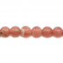 Natural Rhodochrosite Beads Strand Round Diameter 6mm  Hole 1mm About 72 Beads/Strand 15~16"