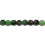 Ruby-Zoisite Faceted Round Diameter4mm  Hole1mm 39-40cm/Strand