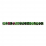 Perline di rubino zoisite filo sfaccettato diametro rotondo 3 mm foro 0,6 mm 129 perline / filo 15 ~ 16 "