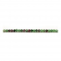 Perles de Rubis-Zoïsite en ronde facette sur fil Taille 2mm trou 0.5mm 15~16"/fil