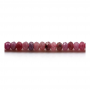 紅寶石串珠 切角算盤珠 尺寸3x5毫米 孔徑0.9毫米 長度39-40厘米/條