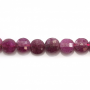 Ruby Faceted Flat Round 4mm Hole0.8mm 39-40cm/Strand