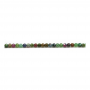 Perles Rubis-Zoïsite brésilien ronde facette sur fil  Taille 2.5mm trou  0.5mm 15~16"/fil