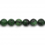 Ruby-Zoisite Beads Faceted Round Diameter 10mm Hole 0.8mm 39-40cm/Strand
