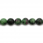 Ruby-Zoisite Beads Faceted Round Diameter 12mm Hole 0.8mm 39-40cm/Strand