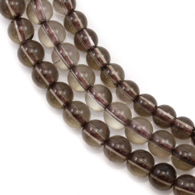 Filo di perle di quarzo fumé naturale, rotondo, diametro 4 mm, foro 1 mm, circa 105 perle/filo 15~16"