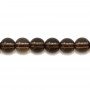 Filo di perle di quarzo fumé naturale, rotondo, diametro 6 mm, foro 1 mm, circa 63 perle/filo 15~16"