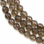 Filo di perle di quarzo fumé naturale, rotondo sfaccettato, diametro 6 mm, foro 1 mm, circa 63 perle/filo 15~16"