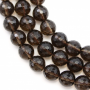 Natural Smoky Quartz Beads Strand Faceted Round Diameter 12mm Hole 1.5mm About 33 Beads/Strand 15~16"