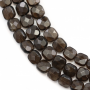 Natural Smoky Quartz Beads Strand Square Faceted Size 6x6mm Thickness 3.5mm Hole 1mm Length 15 ~ 16 "/ Strand
