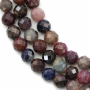 Natural Ruby Sapphire Beads Strand Faceted Round Diameter 6mm Hole 1mm About 70 Beads/Strand 15~16"