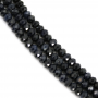 Filone di perle di zaffiro naturale, abaco sfaccettato, dimensione 3x4 mm, foro 0,6 mm, 15~16"/filare