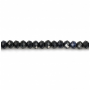 Filone di perle di zaffiro naturale, abaco sfaccettato, dimensione 3x4 mm, foro 0,6 mm, 15~16"/filare