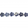 藍紋石串珠 花形 尺寸15x15毫米 孔徑1.5毫米 長度39-40厘米/條
