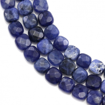 Natural Sodalite Strand Beads Faceted Square Size 6x6mm Hole 0.6mm 66 Beads/Strand