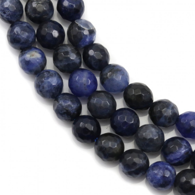 Natural  sodalite beads strand  faceted round diameter 6mm hole 1mm 15~16"/strand