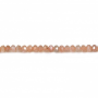 Natural Sunstone Faceted Abacus Beads Strand Size 2x3mm Hole 0.8mm Length 39-40cm/Strand