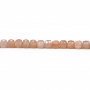 Natürlicher Sonnenstein Perlen Strang Facettiert Quadrat Größe 4x4mm Loch 0,8mm Ca. 94Perlen/Strang