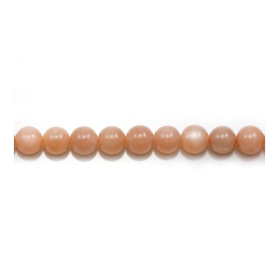 Natural Sunstone Beads Strand Round 8mm Hole 1mm About 50 Beads/Strand  15~16"