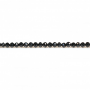 黑尖晶串珠 切角圓形 直徑2毫米 孔徑0.4毫米 長度39-40厘米/條