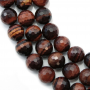 Red Tiger's Eye Beads Strand Faceted Round Diameter 8mm Hole 1mm About 49 Beads/Strand 15~16''