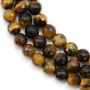 Natural Yellow Tiger's Eye Beads Strand Faceted Round Diameter 6mm Hole 1mm About 69 Beads/Strand 15~16"