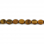 Tigerauge ovale Perlenkette 8x10mm Durchmesser des Loch 1mm ca. 41 Stck / Strang 15~16"