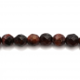 Natural Red Tiger's Eye Beads Strand Faceted Round Diameter 3mm Hole 0.6mm About 128 Beads/Strand 15~16"