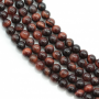 Natural Red Tiger's Eye Beads Strand Round Diameter 3mm Hole 0.7mm About 132 Beads/Strand  15~16"