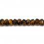 黃虎眼石串珠 切角算盤珠 尺寸4x6毫米 孔徑1毫米 長度39-40厘米/條