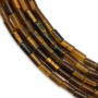 黃虎眼石串珠 圓柱 尺寸2x4毫米 孔徑0.4毫米 長度39-40厘米/條