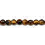 Natural Yellow Tiger's Eyes Beads Strand Round 4mm Hole 1.2mm 39-40cm/Strand