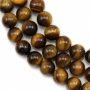 Natural Yellow Tiger's Eyes Beads Strand Round 8mm Hole 1.2mm 39-40cm/Strand