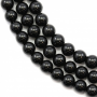 黑碧璽串珠 圓形 直徑6毫米 孔徑1毫米 長度39-40厘米/條