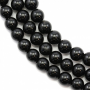 Filo di perline di tormalina nera naturale, rotondo, diametro 8 mm, foro 1 mm, circa 47 perline/filo 15~16"