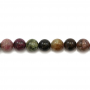 Natural Tourmaline Beads Strand Round Diameter 10mm Hole 1mm About 37 Beads/Strand 15~16"